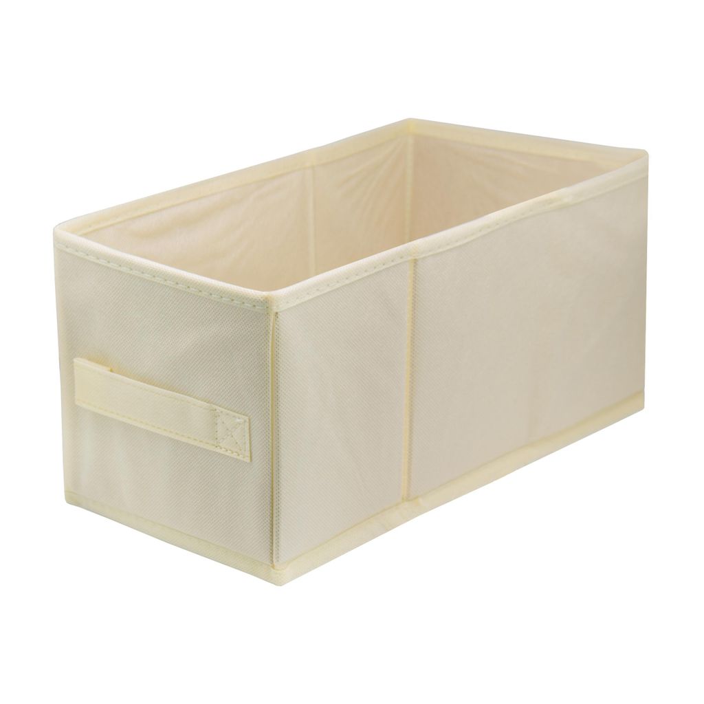 Lavita Storage Box | faltbare Aufbewahrung Boxen 15 x 31 x 15 cm | Schubladen-Organizer Box| Elfenbein / Beige| 1 stück