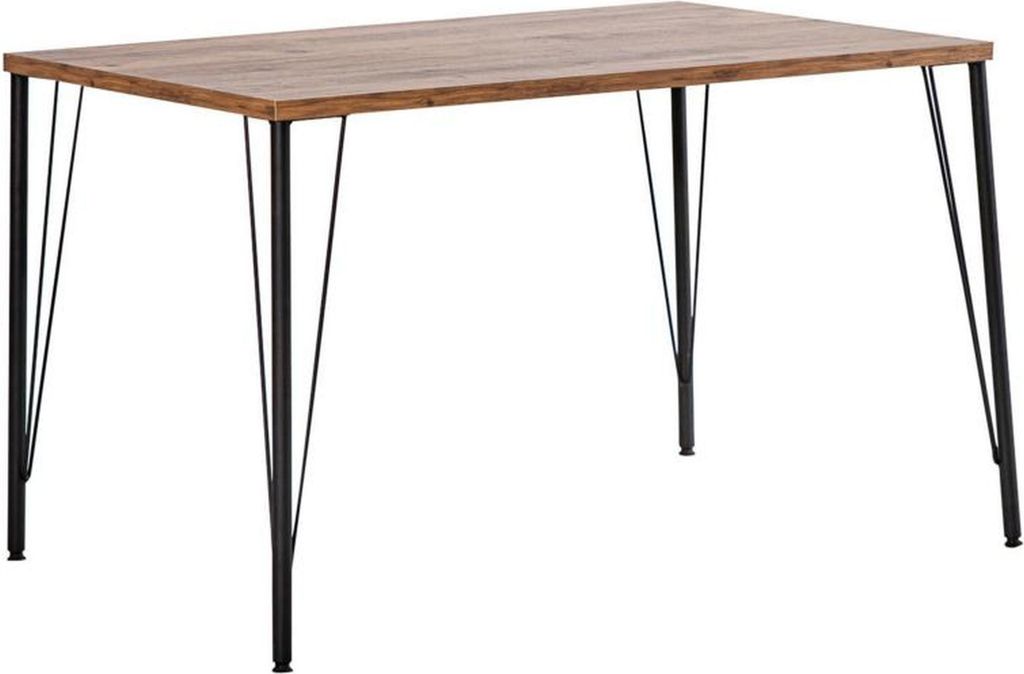 Brauner rechteckiger Tisch mit schwarzen Beinen Designer Möbel