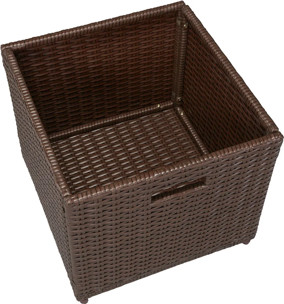 Petite boîte de rangement marron maille plastique et acier ultra résistante