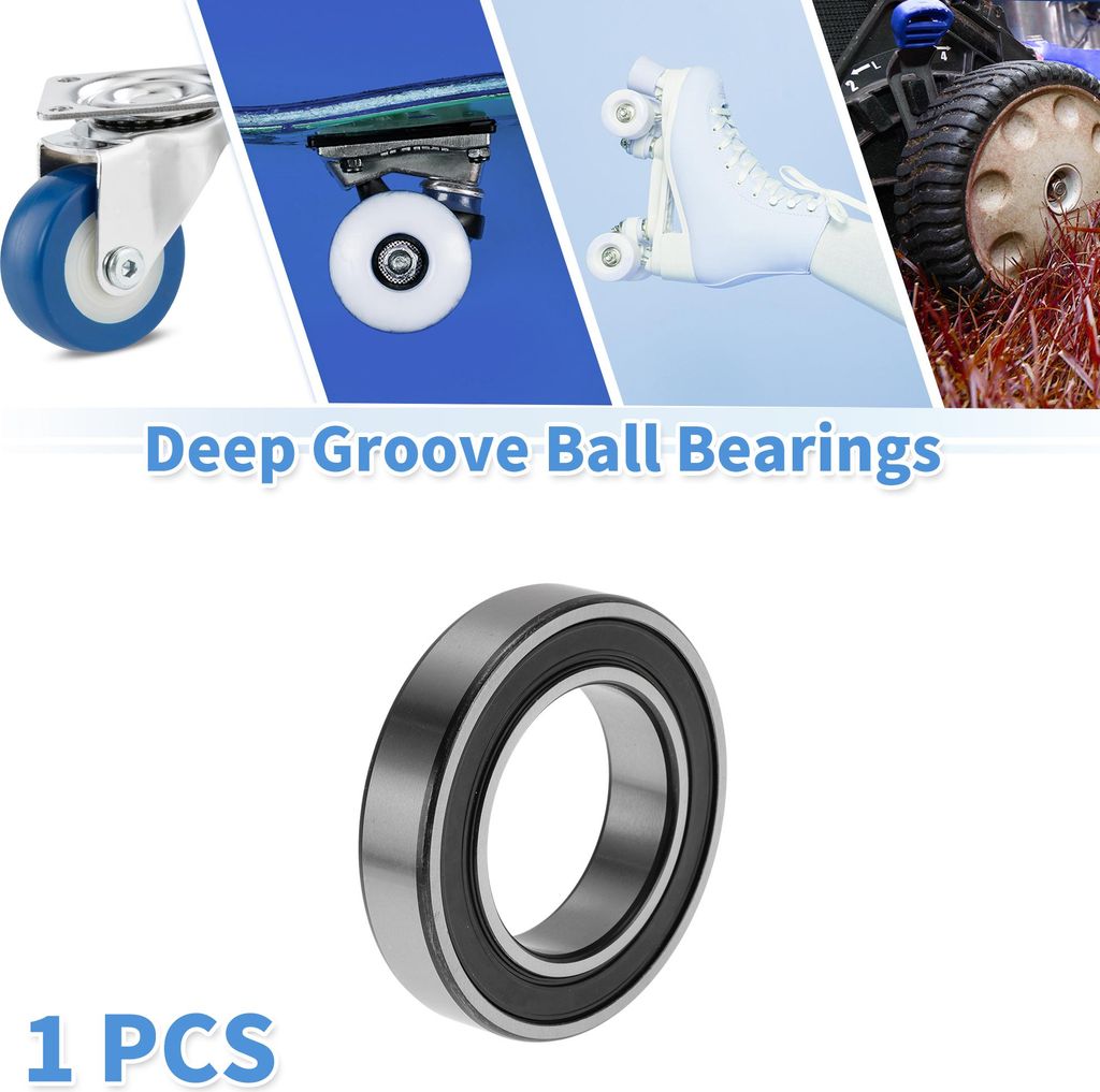 6009VV Rillenkugellager 1.77" ID 2.95" OD 0.63" W P4 Doppelte Gummidichtung Geschmierte Lager 1 Stk Auto Silberton Schwarz