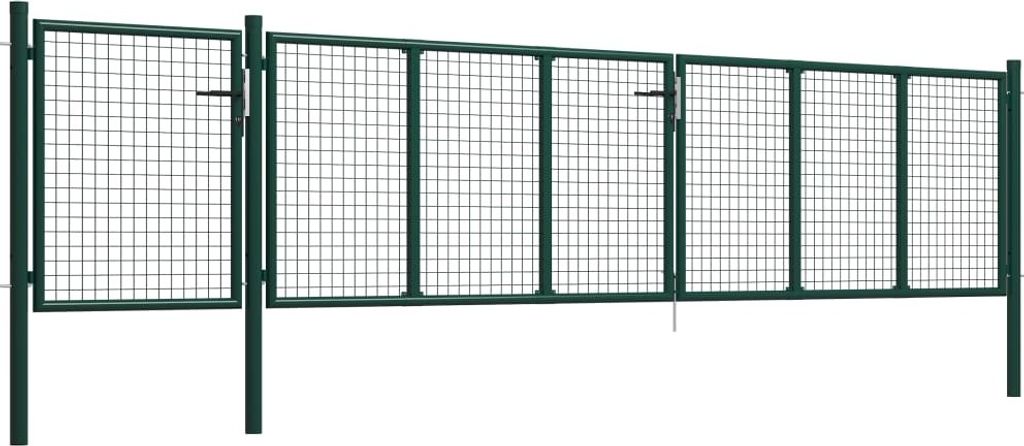 vidaXL Gartentor aus Stahl 500 x 100 cm Grün Produktbild 