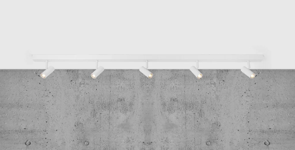 Éclairage Plafond Cuisine et Salon LED Omari Blanc 5 Spots 1800lm 3W