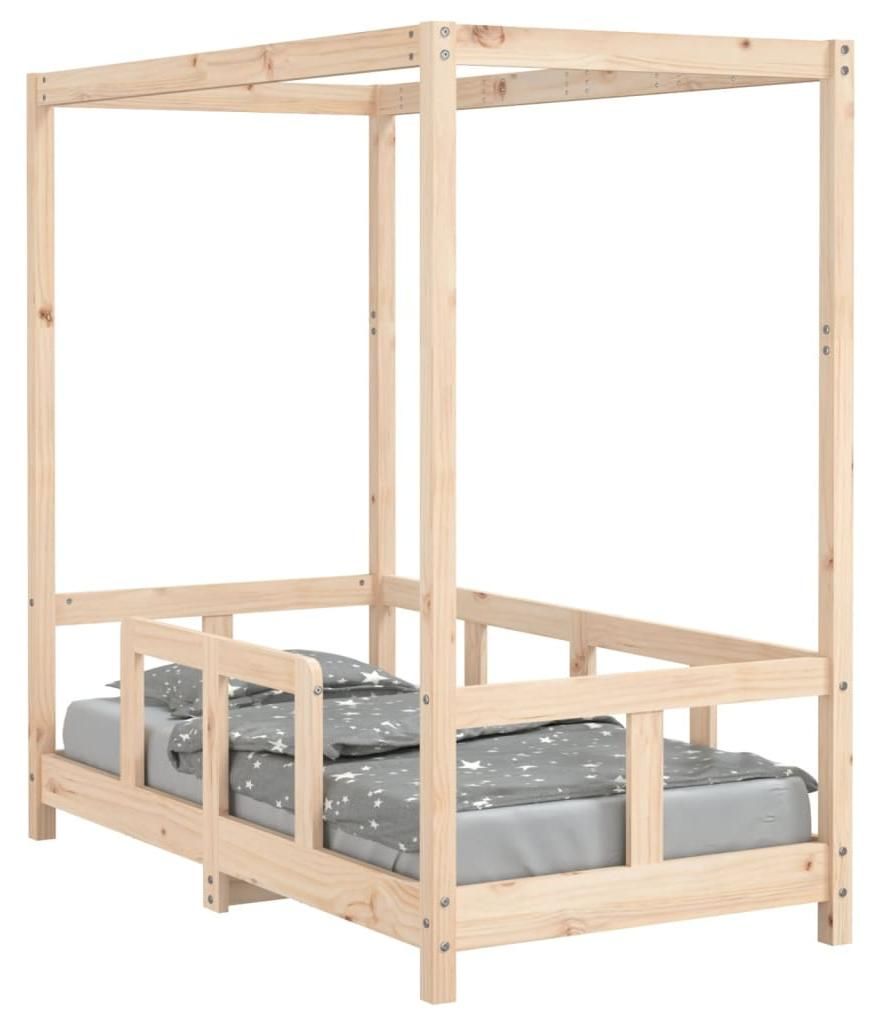 vidaXL Kinderbett 70x140 cm Massivholz Kiefer