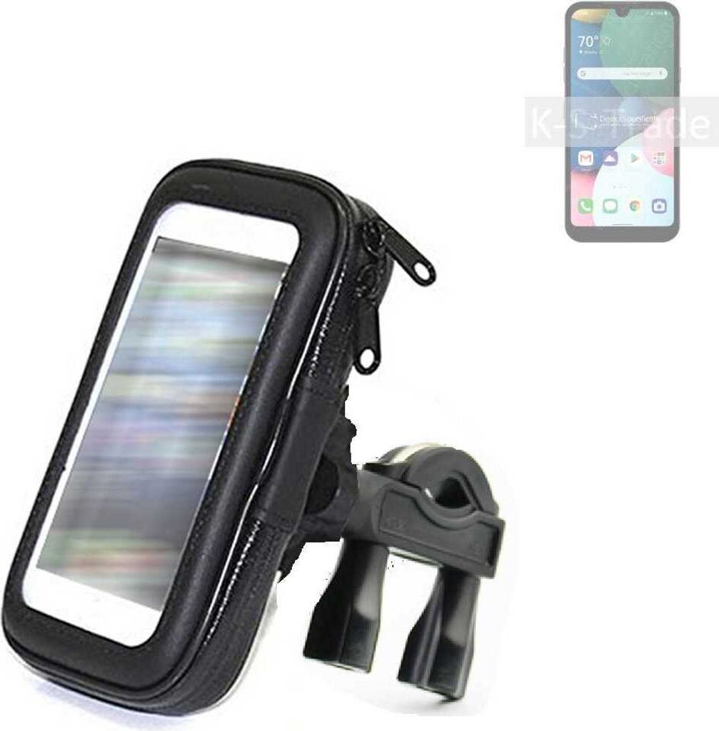 K-S-Trade Fahrrad-Halterung kompatibel mit LG Electronics Fortune 3 Handy-Halterung Halter Lenkstange Fahrradhalterung Motorrad Bike Mount