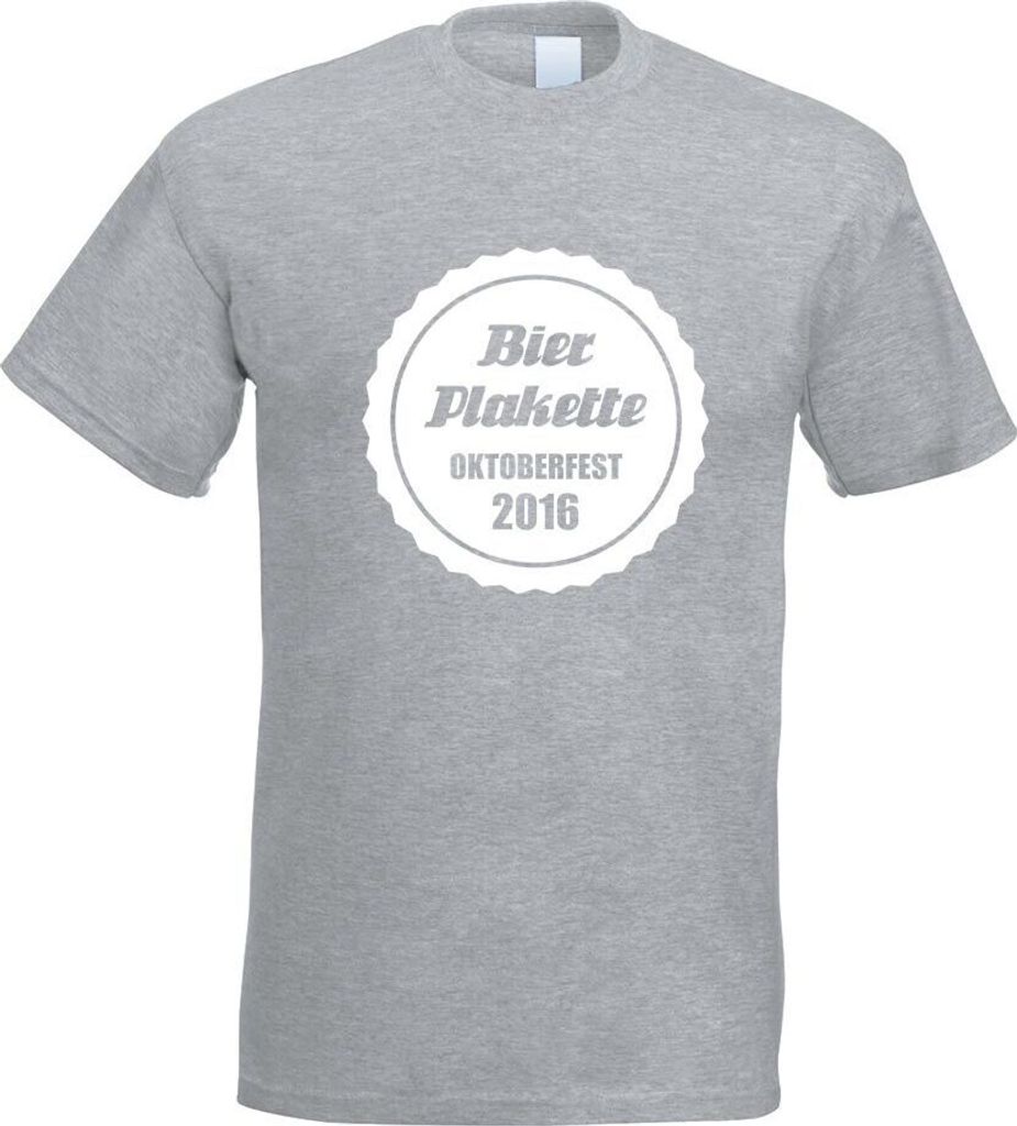 Kiwistar - T-Shirt - Graumeliert - Bierplakette 2013 M2 Motiv Bedruckt Funshirt Design Print - mit Motiv Bedruckt - Funshirt Design - Sport - Frei...