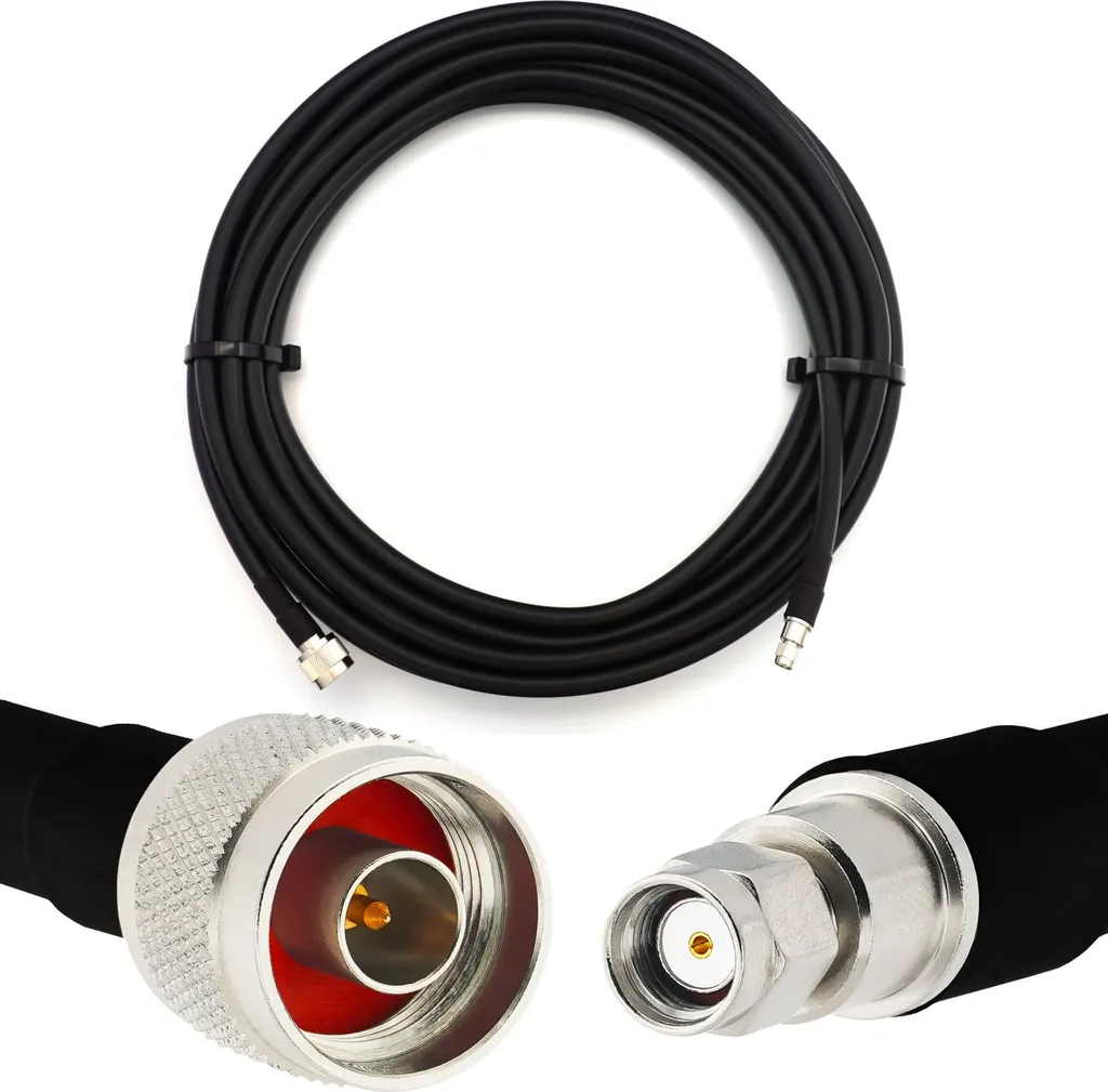 Cavo LMR400 UltraFlex 3m RP-SMA Maschio a N Maschio per WiFi e Helium
