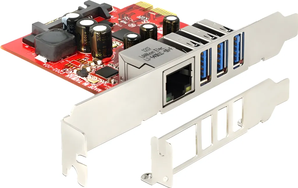 Adaptateur Réseau et USB 3.0 PCI Express DeLock 89382 pour Ordinateur PC