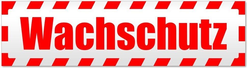 Kiwistar Wachschutz gestreift Magnetschild Schild magnetisch - 20cm Rot - Magnetfolie für Auto PKW Kfz