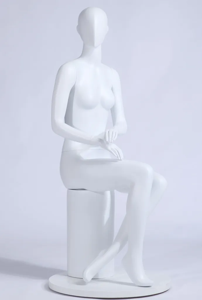 Tête Mannequin Professionnelle Blanche - Évitez les Reflets en Photo