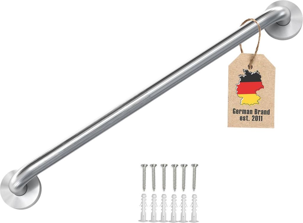 Intirilife Gebürstet Edelstahl Handtuchhalter Länge 100cm 19mm Stangendurchmesser - Handtuchstange Badetuchhalter Bad Sauna Küche