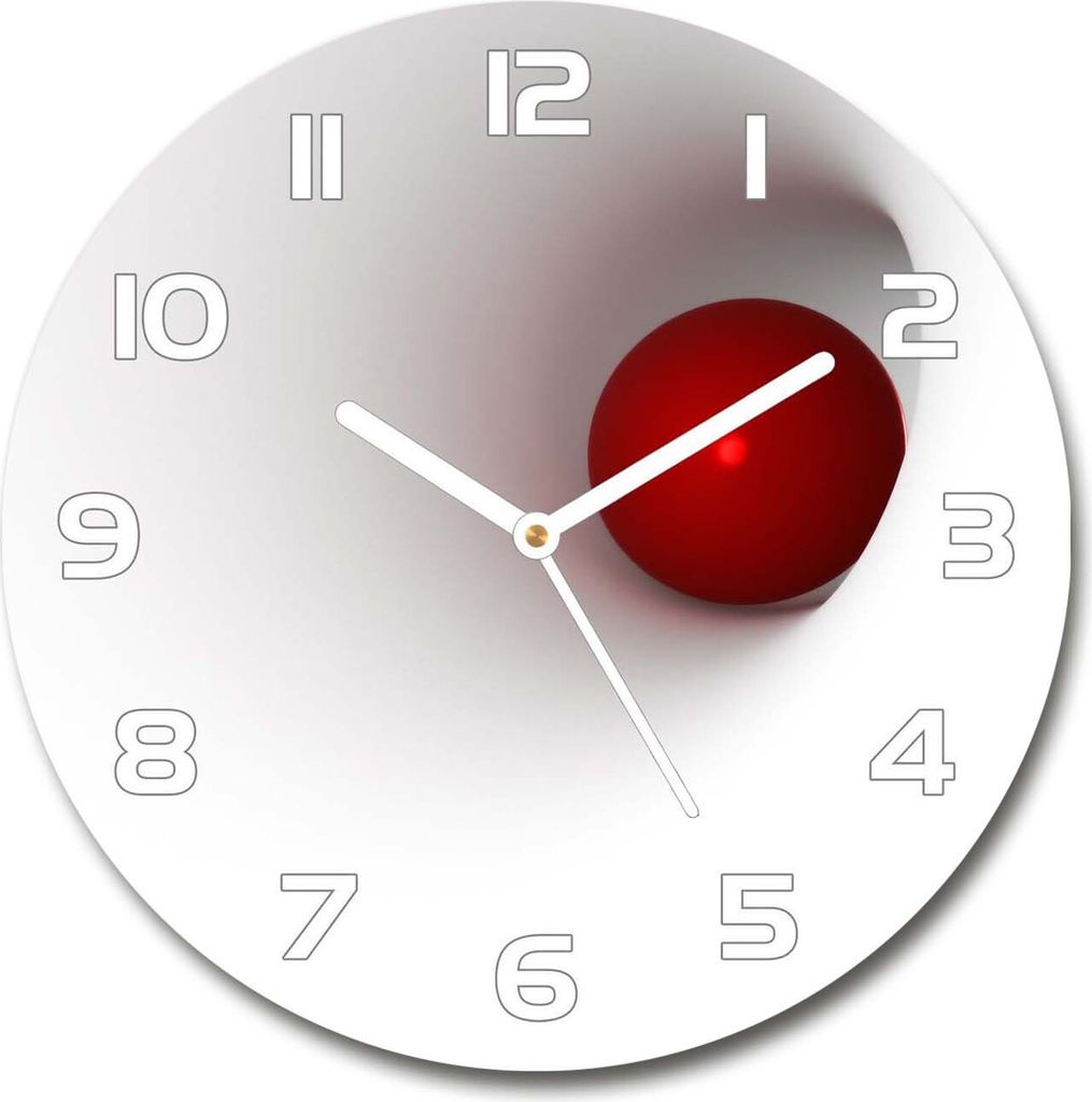 Wanduhr aus Glas 30fi Glasbild Glasuhr Gehärtetes Glas - weisse-zeiger - Abstraction sphere