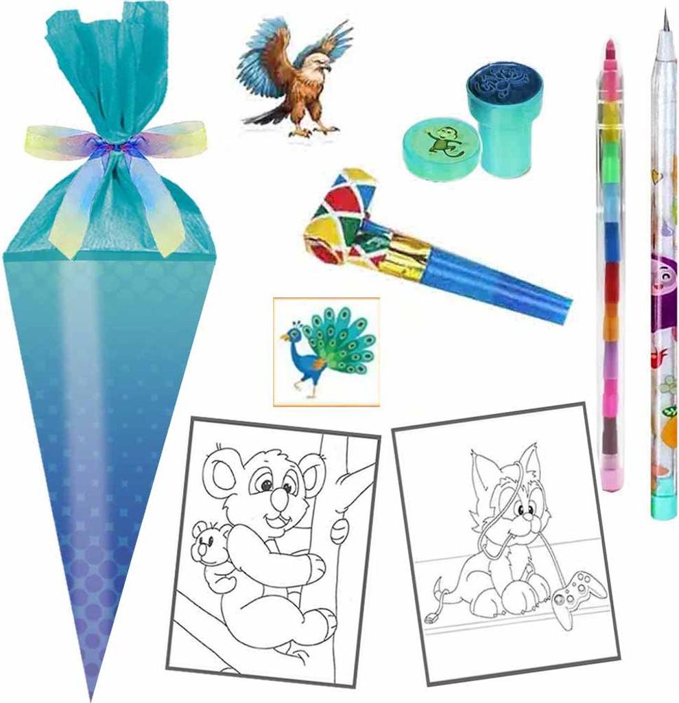 Herlitz Schultüte Mini Punkte Verlauf türkis 15 cm gefüllt