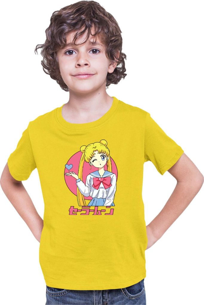 Kinder T-Shirt Japan Anime Manga Sailor Anime Manga Moon 05 Sailor Princess, 7-8 Jahr - 128 / Gelb
