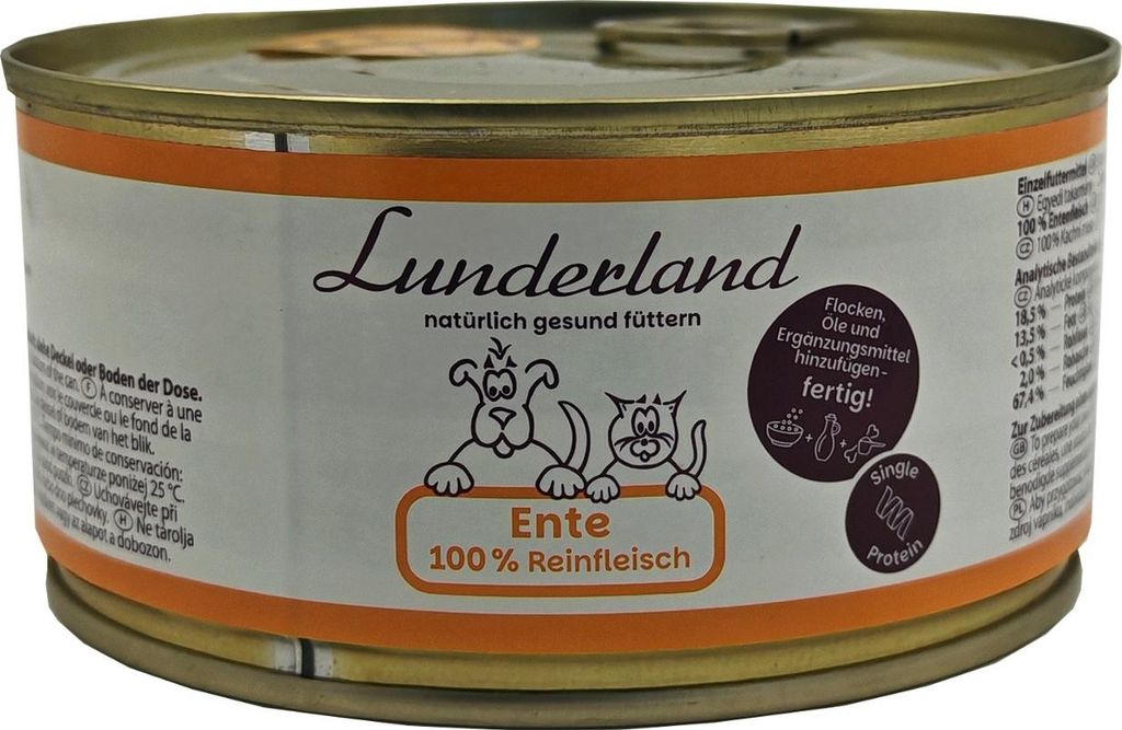 Lunderland Reinfleisch Ente 300g 100 % Entenfleisch für Produktbild 