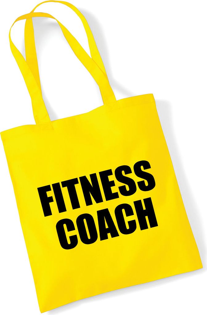Huuraa Jutebeutel Fitness Coach Training 10 Liter Yellow Baumwolle Tasche Geschenkidee