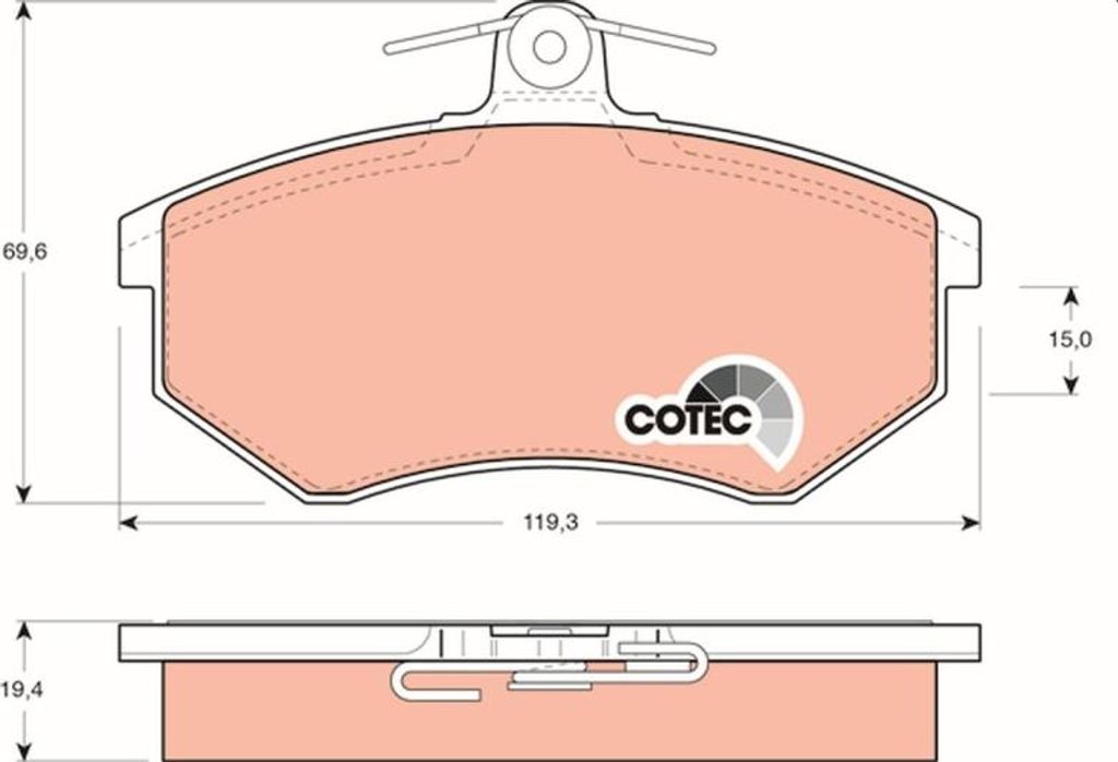 Trw Bremsbelagsatz, Scheibenbremse Vorderachse GDB826