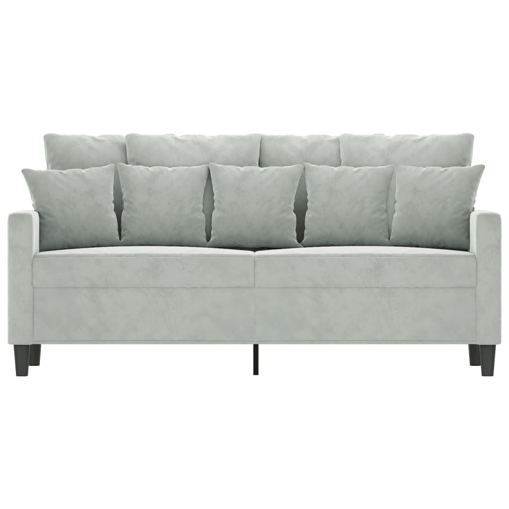 "Winterschlussverkauf " 2-Sitzer-Sofa - CLORIS - Couchgarnitur - Sofa Set Sitzmöbel - Hellgrau 140 cm Samt - 158 x 77 x 80 cm - NeuMöbel6338469