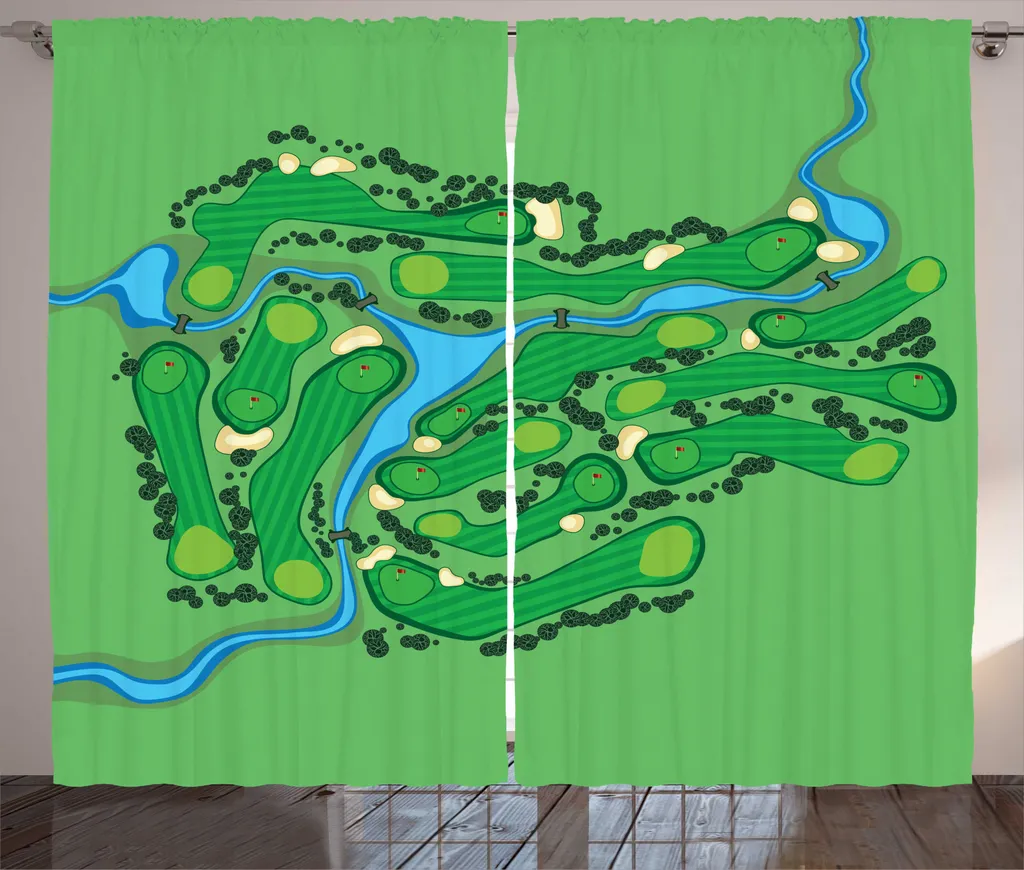 Rideau Golf tamisant pour salon - Occultation et style 280 x 225 cm