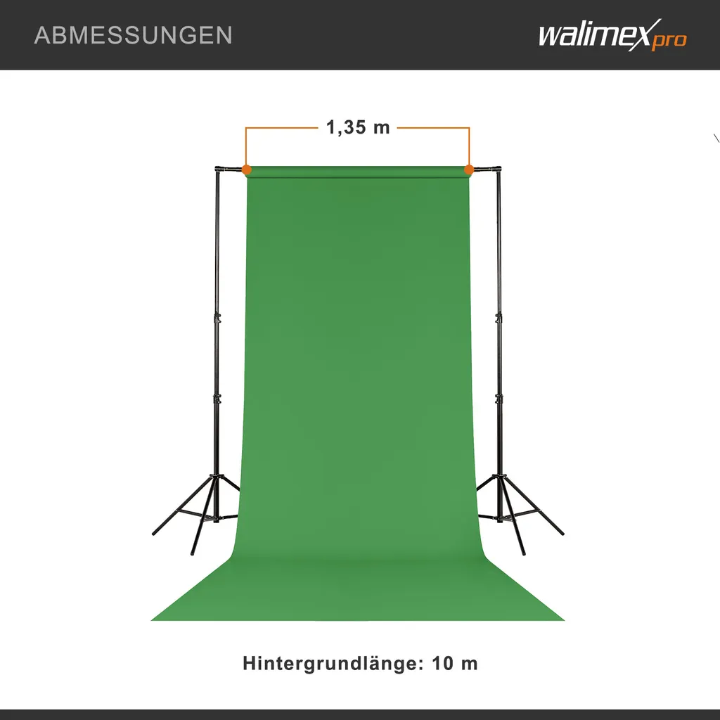 Fond de Studio Photo en Papier Vert 160g/m² Résistant sans Reflets - 5