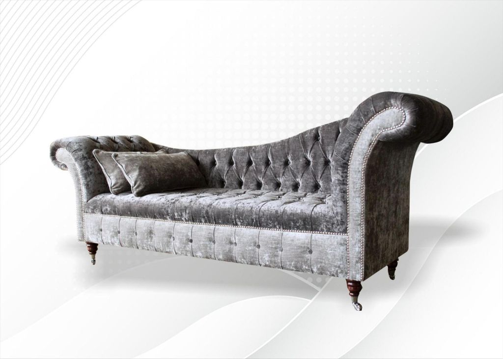 Chesterfield Chaise Lounge Wohnzimmer Modern Couchen Sofa Luxus Möbel Stoff Neu