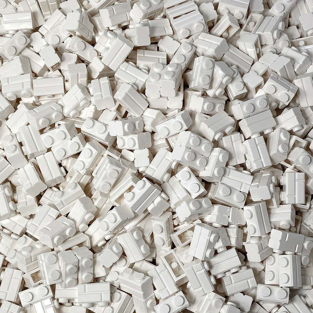 LEGO: 100 mattoncini, bianchi, 1x2 Immagine del prodotto 