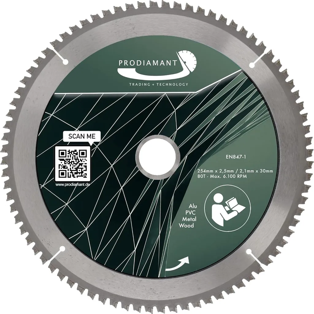 Lame de scie 254 mm avec dents HM TCT pour des coupes nettes et précises