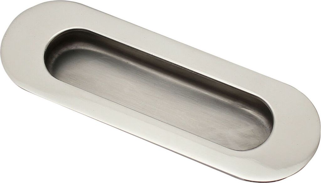 Edelstahl Griffmuschel hochglanzpoliert Griffmulde Muschelgriff Möbelgriff Chrom rund