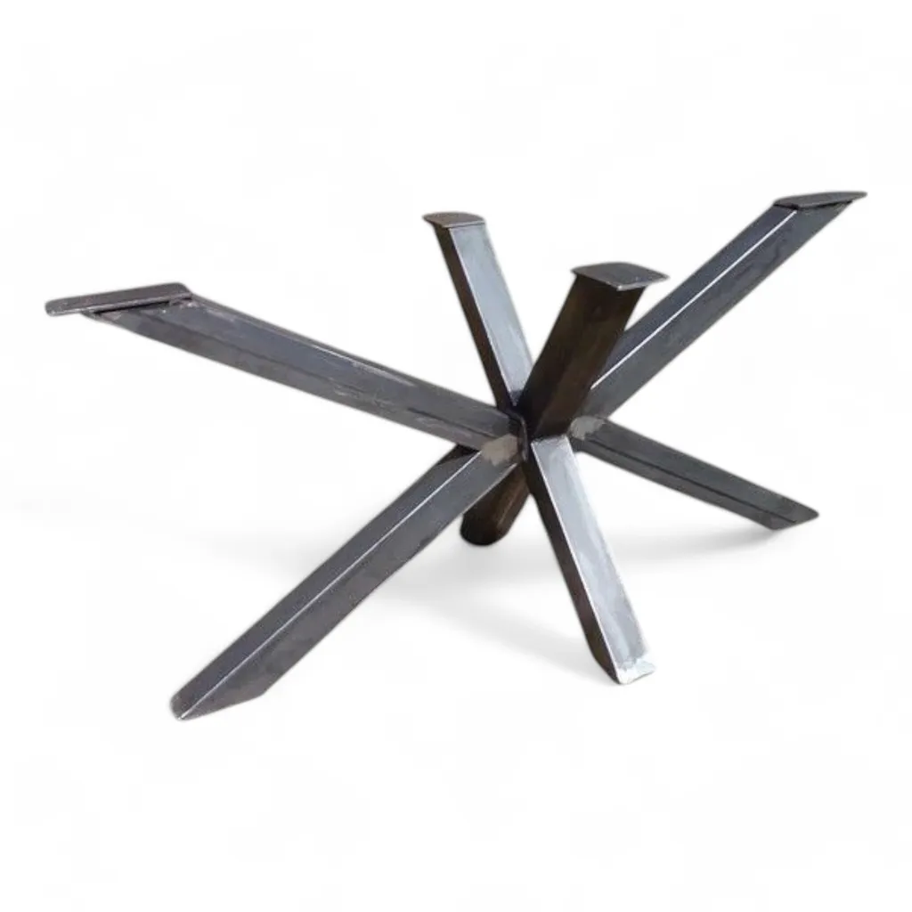 Piétement sous table ultra stable style industriel pour plateau bois