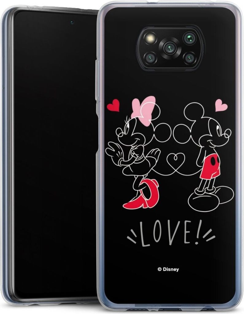 DeinDesign Handyhülle für Xiaomi Poco X3 Pro Silikon Hülle Case Smartphone Schutzhülle Disney Liebe Mickey & Minnie Mouse