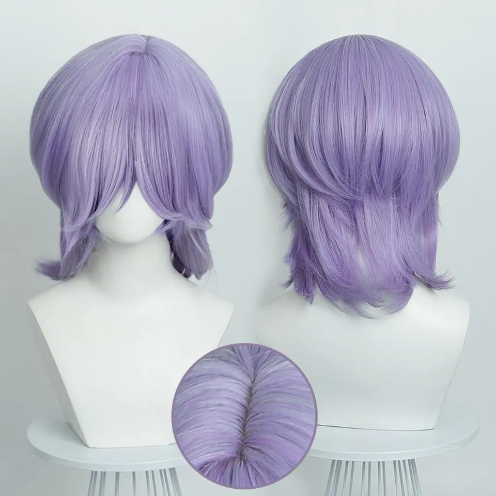 Parrucca Cosplay Viola Professionale INF - Fibra Alta Temperatura Regolabile - 2