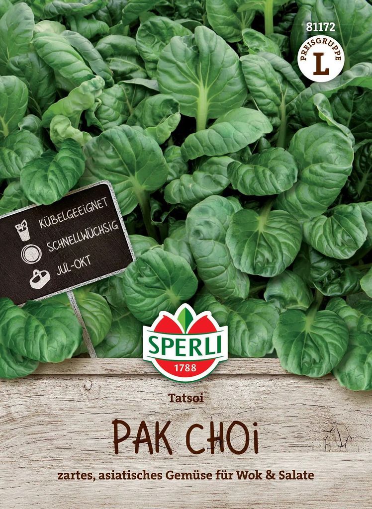SPERLI Pak Choi Samen Tatsoi Brassica rapa 45 Pflanzen