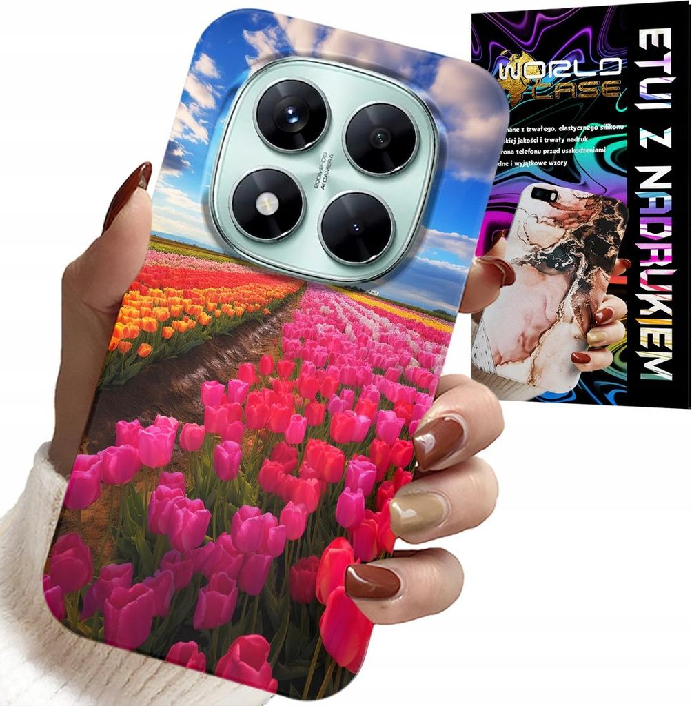 Etui Für Xiaomi Note 14 Pro 5G - Feld Der Bunten Tulpen, Tulpe, Etui