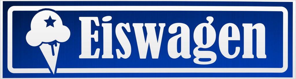 Kiwistar Cocktailwagen mit Glas invertiert Magnetschild Schild magnetisch - 30cm Blau - reflektierend - Magnetfolie für Auto PKW Kfz