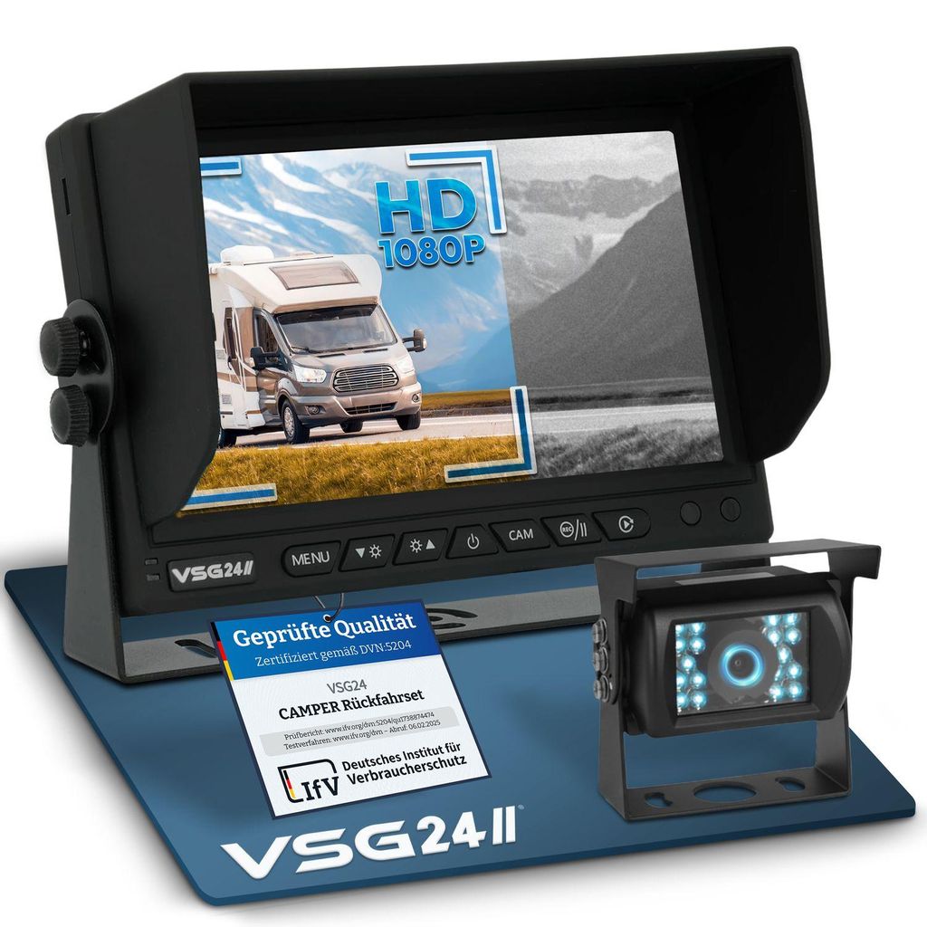 7" Rückfahrkamera Set CAMPER HD | 1080P-HD Kamera RVS-24191 Produktbild 