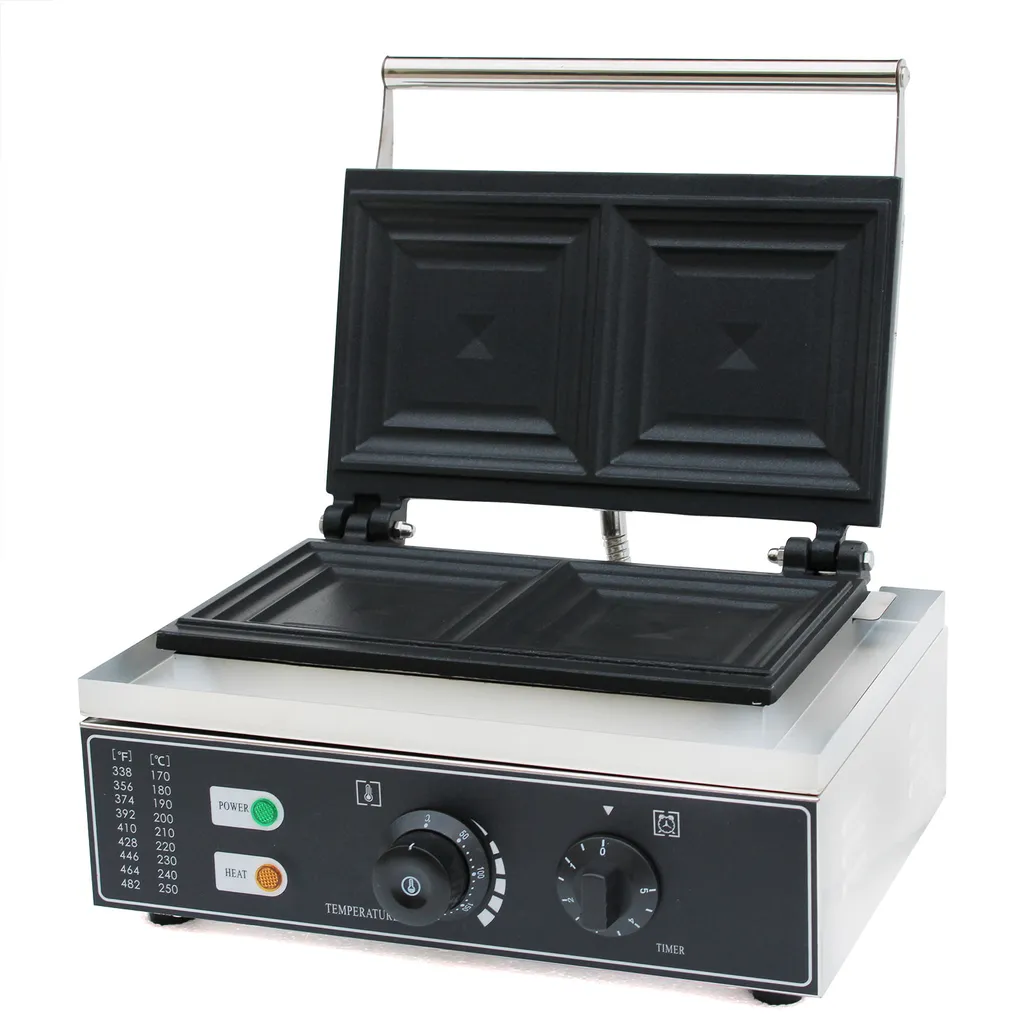 Machine à sandwich électrique 1500W 2 tranches 220V usage commercial - 2