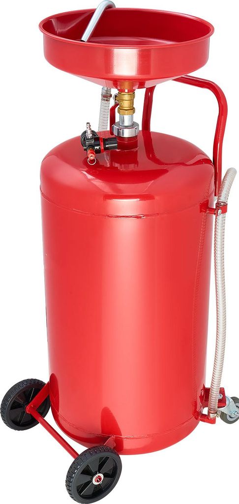 SucceBuy Ölauffangwagen 9,5L, Ölbehälter mit verstellbarer Trichterhöhe, Ölablassgerät mit Rollen, Flüssigkeits- und Kraftstofftransfer, mob...