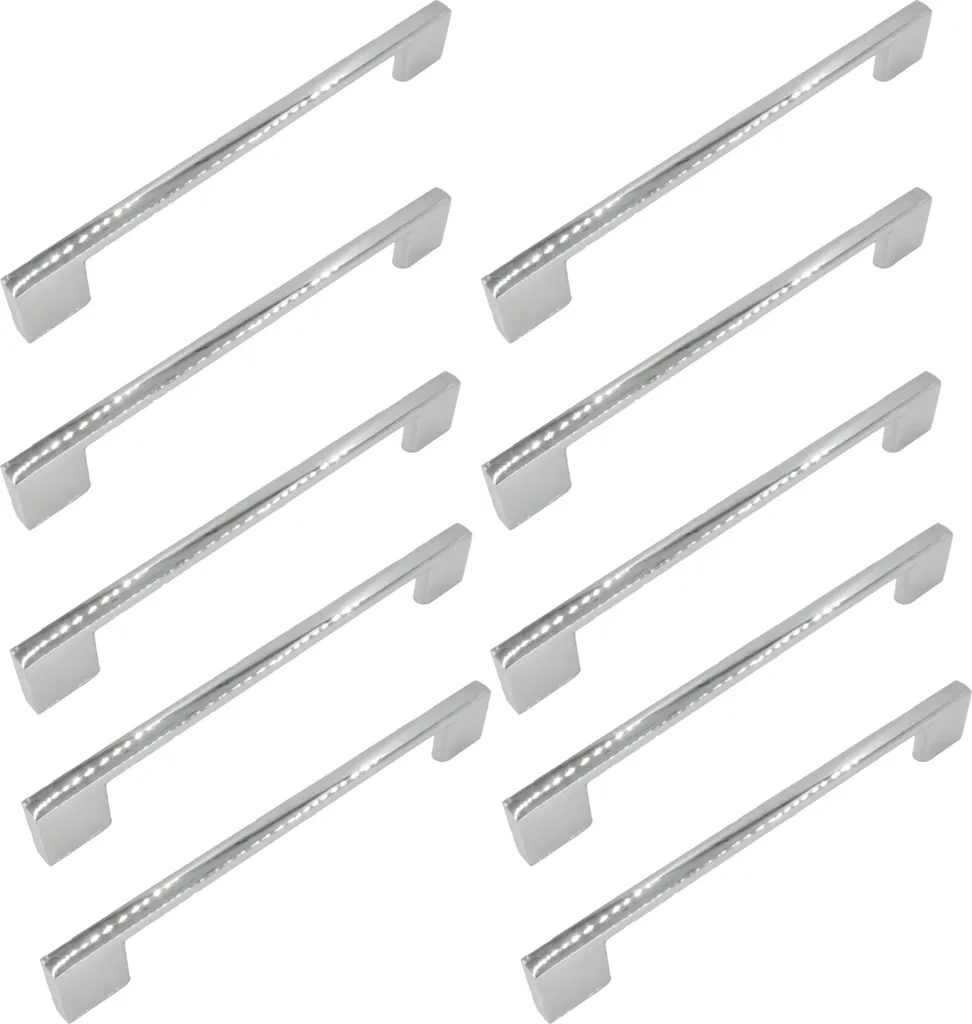 Poignée de Meuble pour Cuisine et Salon Svelto Argent Brillant 128 mm x10