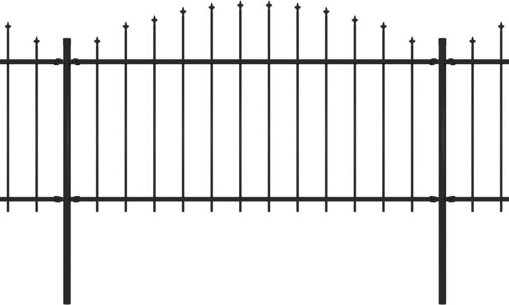vidaXL Gartenzaun mit Speerspitze Stahl 714,5 x 150 cm Produktbild 