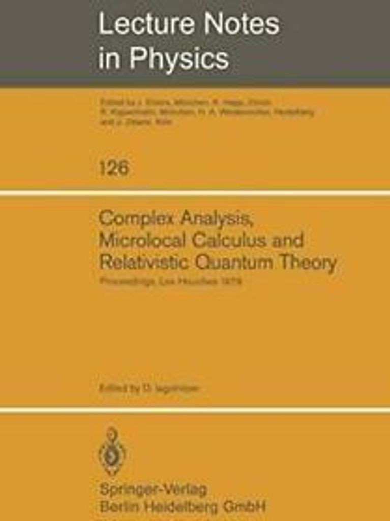 Complex Analysis, Microlocal Calculus and Relat. Iagolnitzer, D..