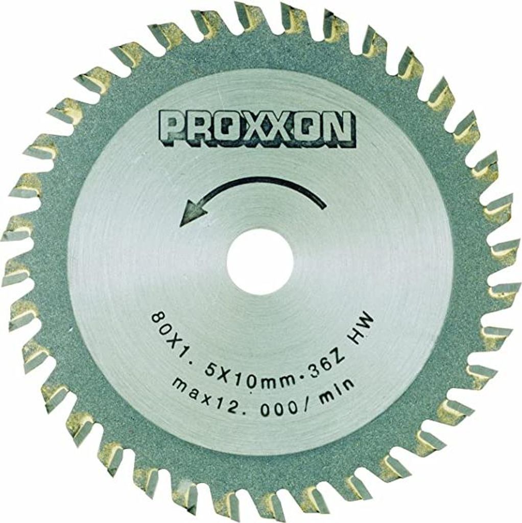 Proxxon Kreissägeblatt, HM-bestückt, 80 mm, 36 Z, 28732 Immagine del prodotto 