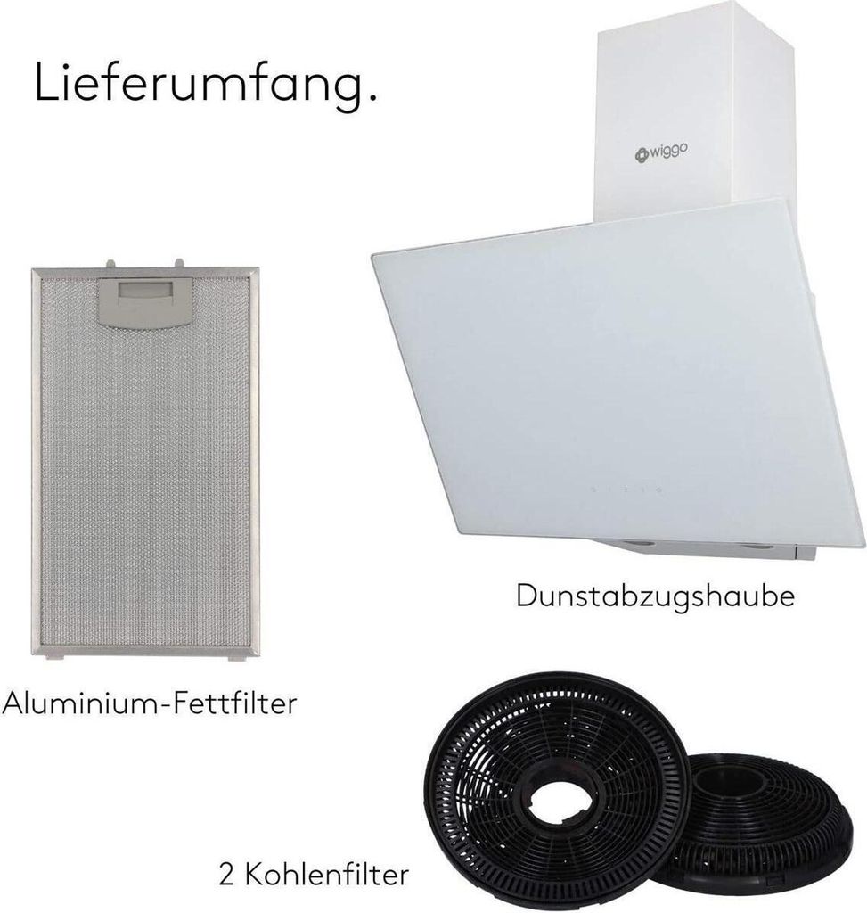 Wiggo Dunstabzugshaube 60cm kopffrei I Abluft Umluft Produktbild 6
