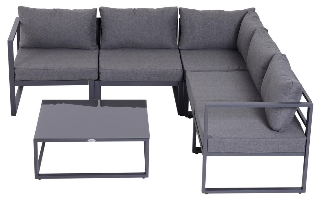 Outsunny 6-persoons loungeset voor de tuin, tuinset, Productafbeelding 
