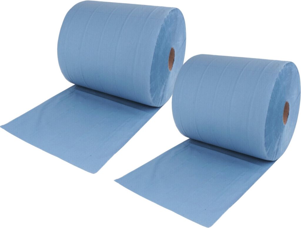 PUTZROLLE 2-lagig,  Pack á 2 Rollen, blau, H= 22 cm/L=38 cm Produktbild 