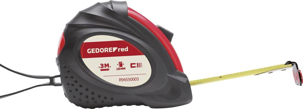 GEDORE red R94550005 Rollbandmaß 5m Bandbreite 19mm K.II, 3301428