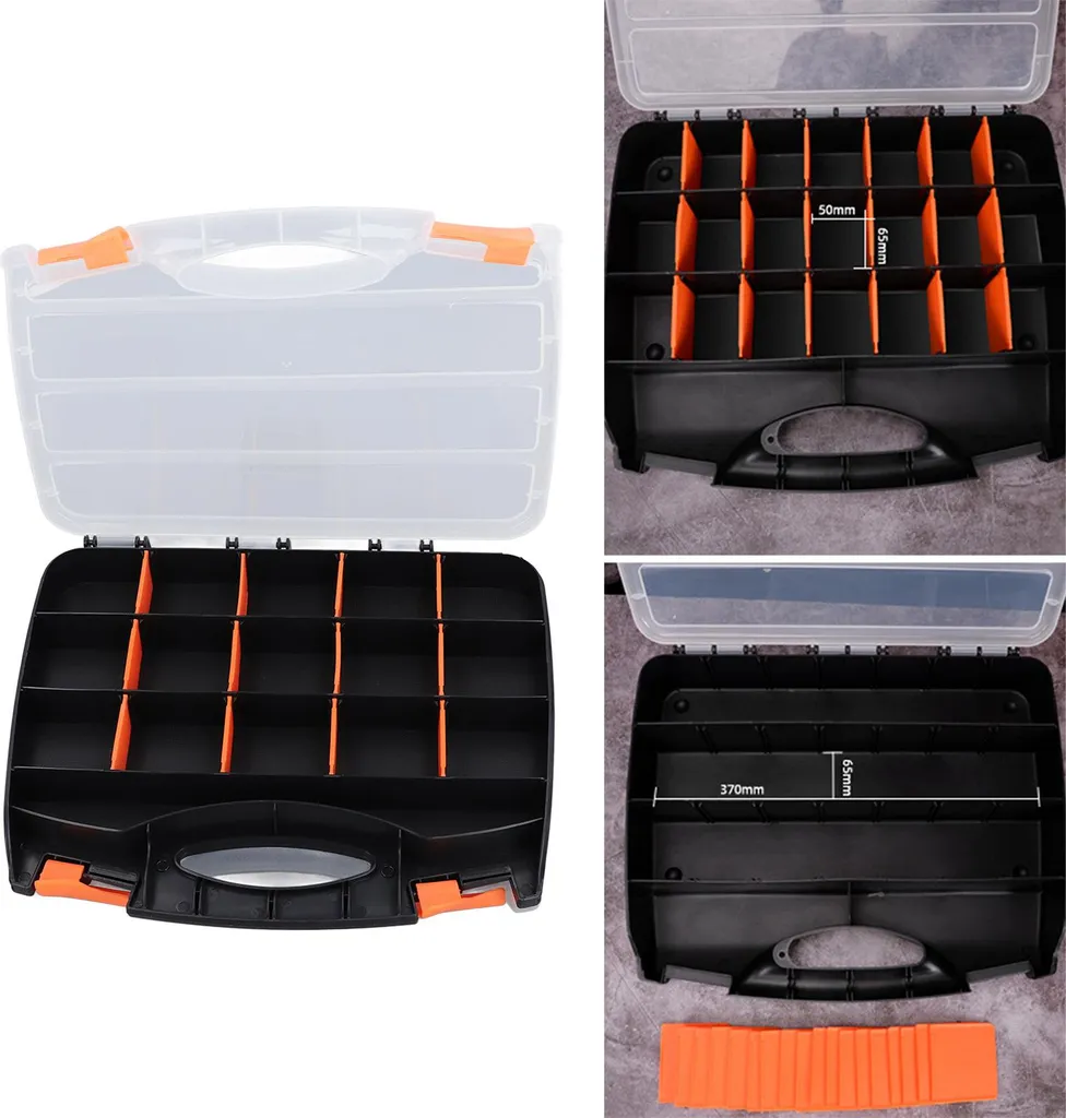 Boîte de rangement à compartiments modulables pour petits composants PC - 11