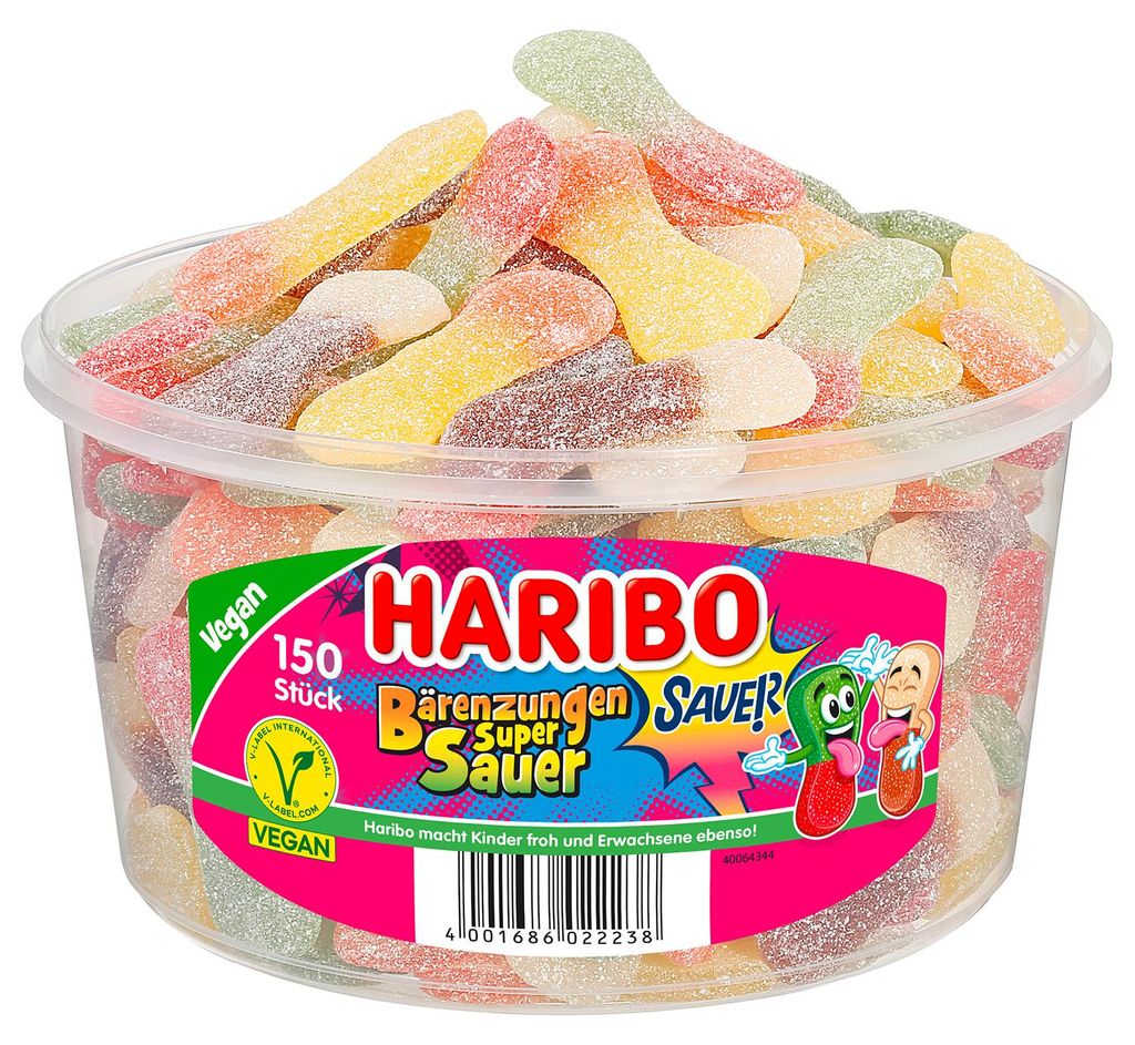 HARIBO 10059746 HARIBO Bärenzungen Super Sauer Fruchtgummi Immagine del prodotto 