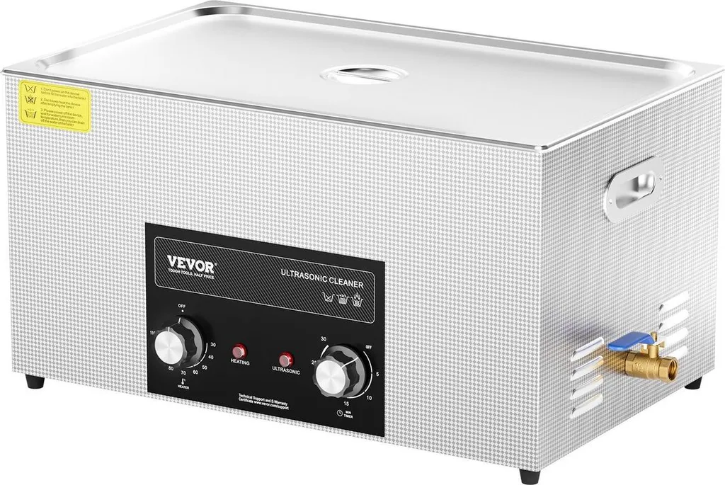 Nettoyeur à ultrasons 22L avec minuterie de chauffage numérique Inox