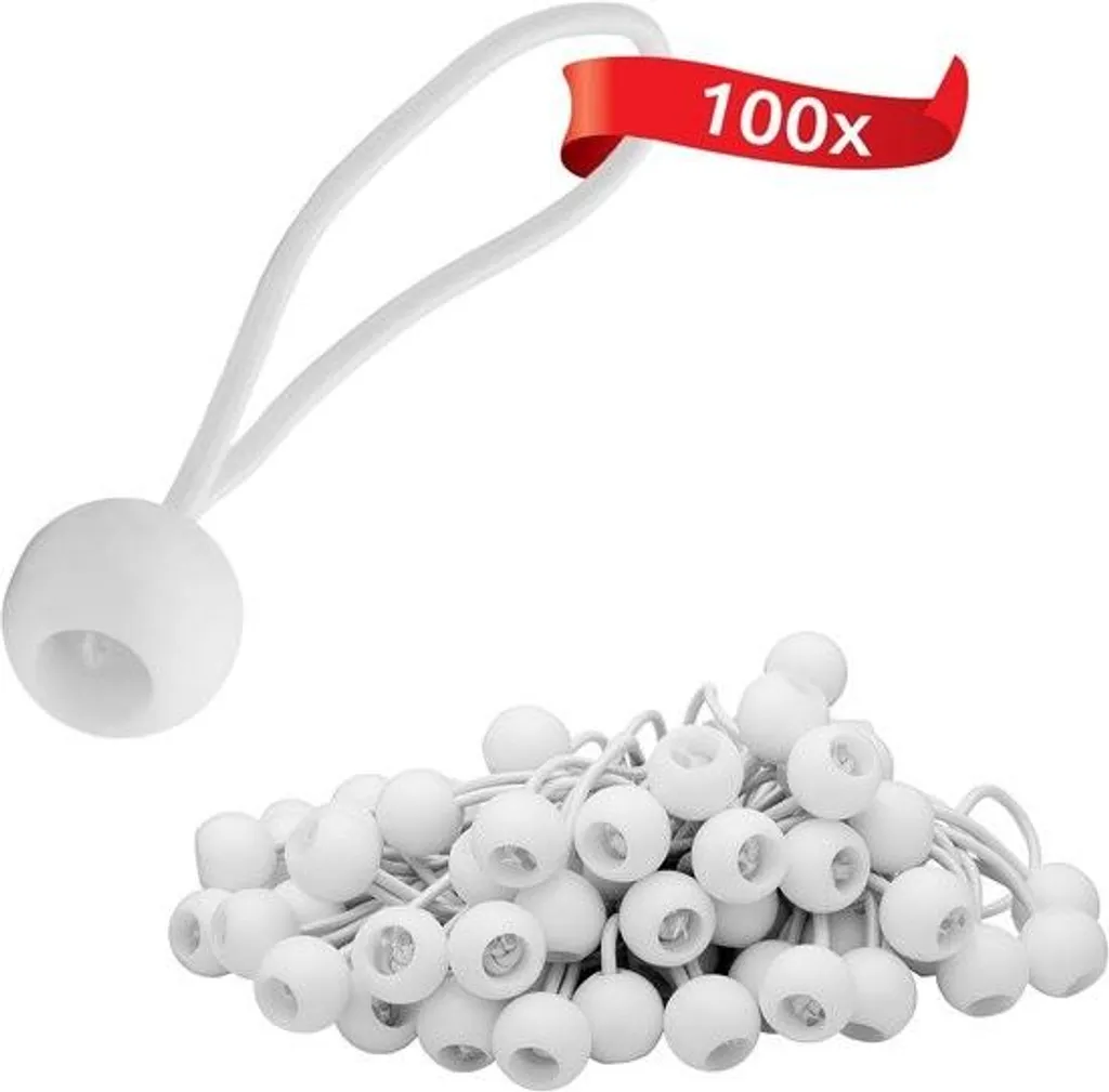 Fixation pour Voile d'Ombrage et Tente de Réception 100 Sangles Blanc