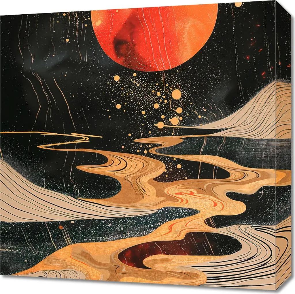Quadro 50x50 cm Danza Planetaria | Arte Moderna Parete Shop Online