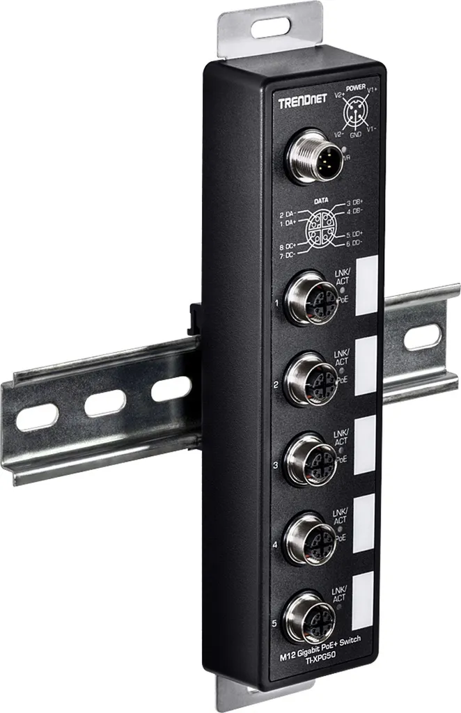 Switch Réseau Industriel Gigabit PoE Trendnet TI-XPG50 Etanche IP67